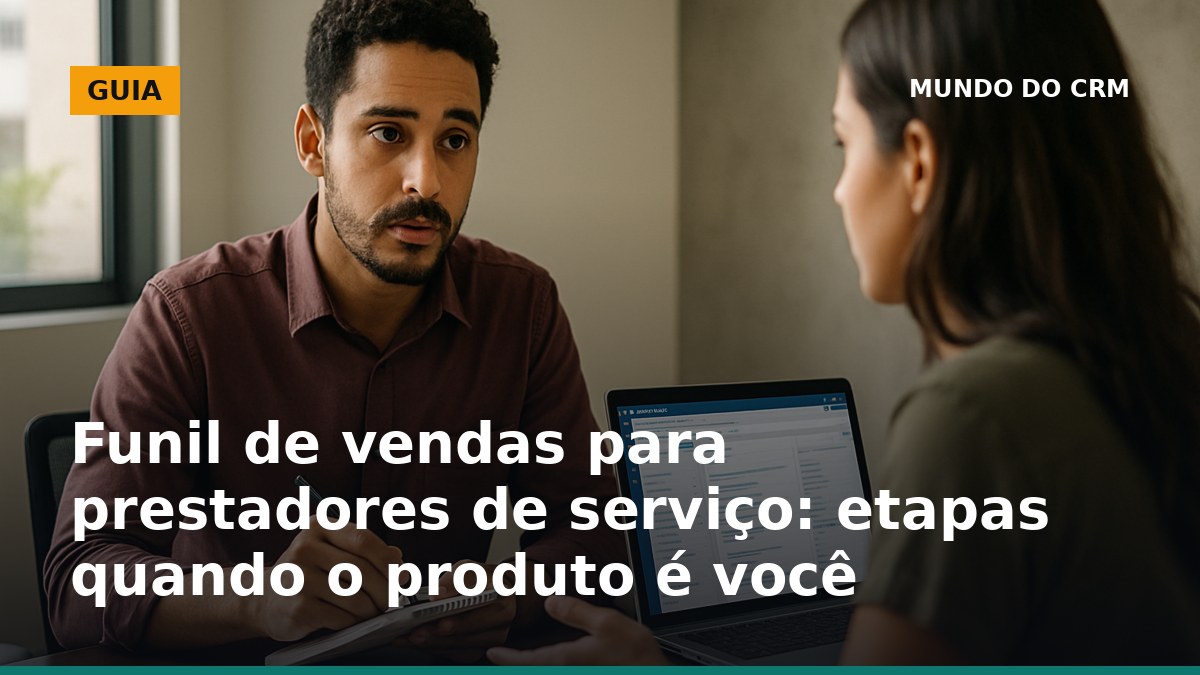 Funil de vendas para prestadores de serviço com etapas de diagnóstico e proposta consultiva