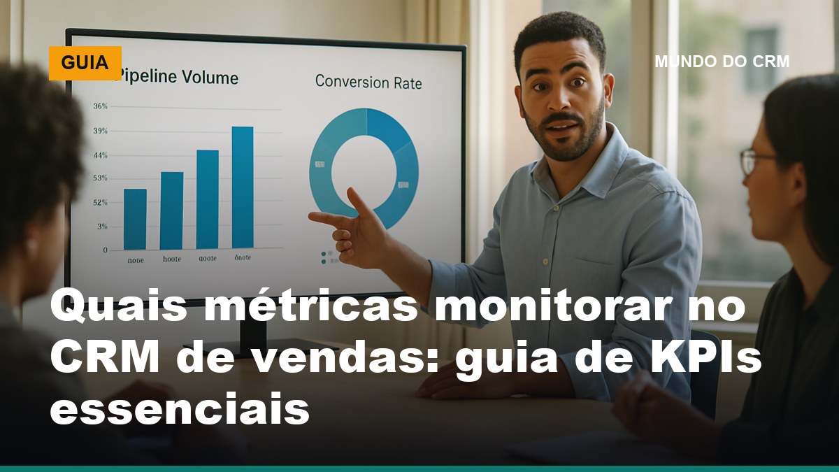 Gerente de vendas brasileiro apresentando dashboard de KPIs com gráficos de pipeline e conversão para equipe em sala de reunião iluminada
